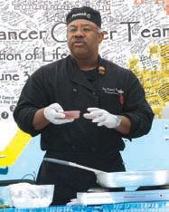 PHOTO — Sacramento chef Richard Pannell gave a healthy cooking demonstration at a picnic and art exhibit.