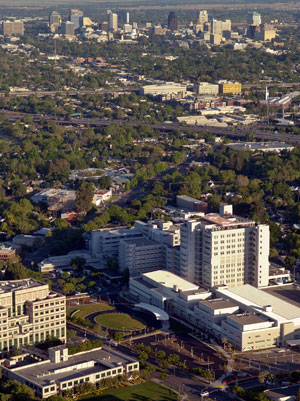 aerial view of hospital © UC Regents