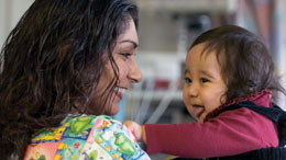 UC Davis Children's Hospital nurse with infant patient © UC Regents