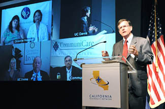 Dr. Nesbitt speaking at event © UC Regents