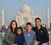 Kandavel family at Taj Mahal