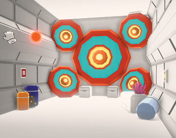 a screenshot from a ball-toss game that was the company’s first successful virtual reality port.