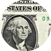 close-up of dollar bill