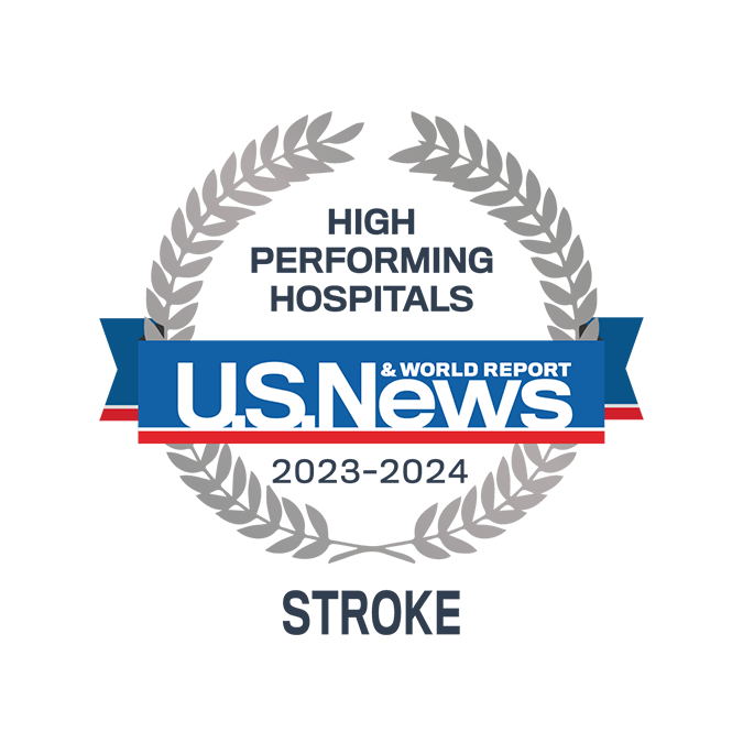 U.S. News & World Report - High Performing in Stroke badge