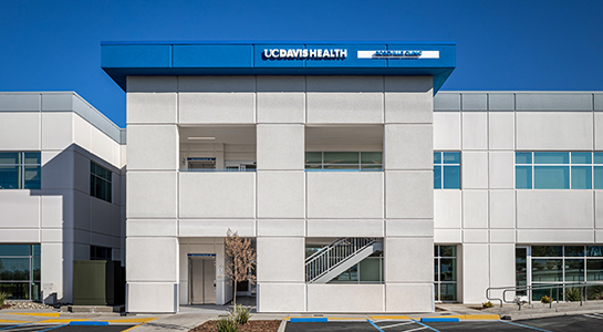 Exterior of UC Davis Health clinic in Roseville, California