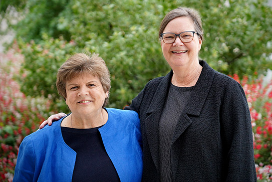 Neurologist Vicki Wheelock and Dr. Susan Folstein