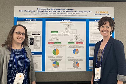 Resident and mentor doctor present QIPS poster at conference