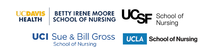 UCSF, UC Davis, UCLA and UCI school of nursing logo