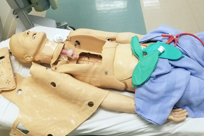 The inside of a simulation mannequin. (C) UC Davis Regents. All rights reserved.