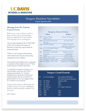 Surgery resident newsletter