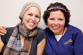 Oncology patient with nurse