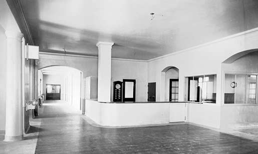 new lobby of the administration building of the Sacramento County Hospital, 1929