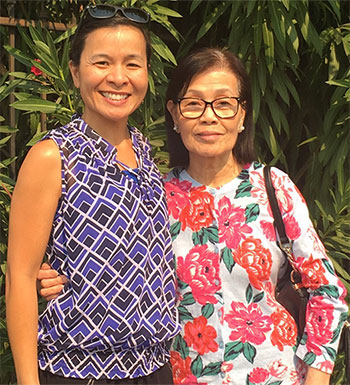 Oanh Meyer and her mom, Anh Le