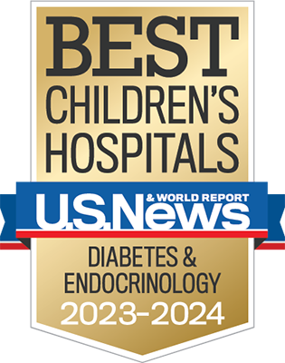 Best Children's Hospital badge for diabetes