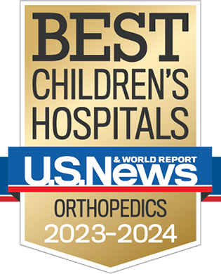 Best Children's Hospital badge for orthopedics