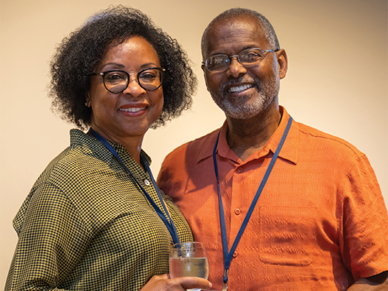 Ivan Walks (M.D. ’88) and Jeanell Hines at the reception and
awards presentation.