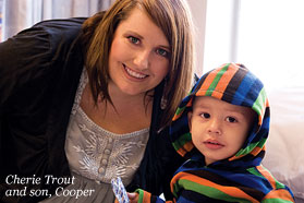 Cherie Trout and son, Cooper